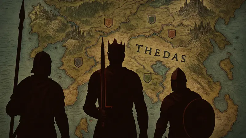 Карта Тедаса из Dragon Age в стиле Crusader Kings 3, мод Thedas at War.
