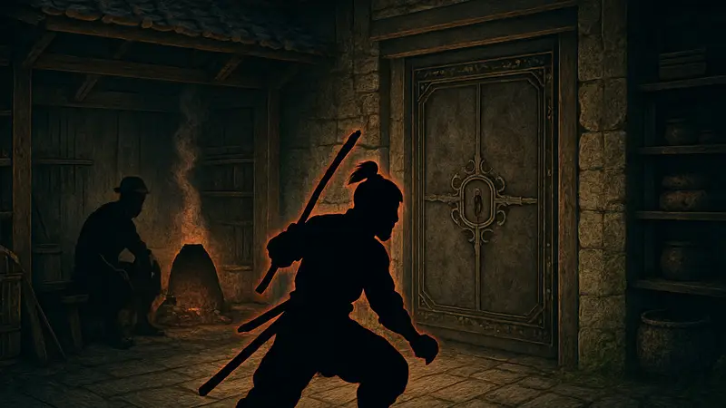 Геймплей Nioh 3: закопченный ключ, дверь кузнеца и как ее открыть