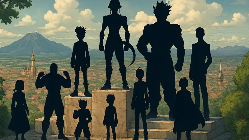 Изображение самых могущественных персонажей аниме Hunter x Hunter, расставленных по силе