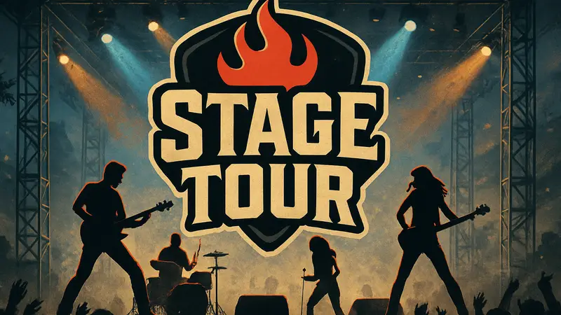 Логотип или арт игры RedOctane Stage Tour, похожей на Rock Band.