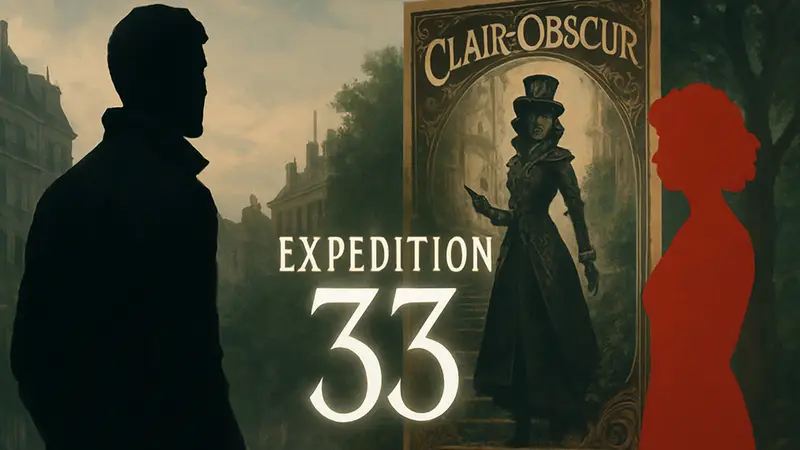 Логотип игры Clair Obscur: Expedition 33 рядом с обложкой комикса