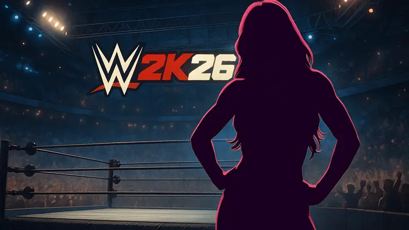 Изображение рестлерши Триши Стратус, стилизованное под игру WWE 2K26, тизер нового персонажа.