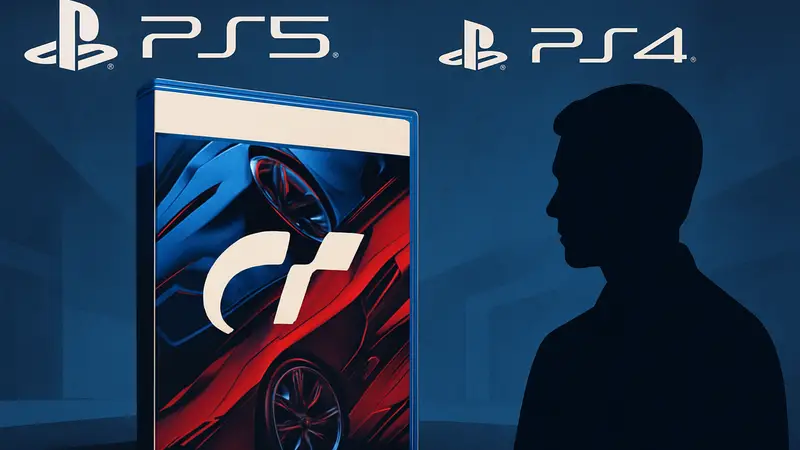 Обложка игры Gran Carismo с новым названием, на фоне логотипов PlayStation 5 и PlayStation 4.