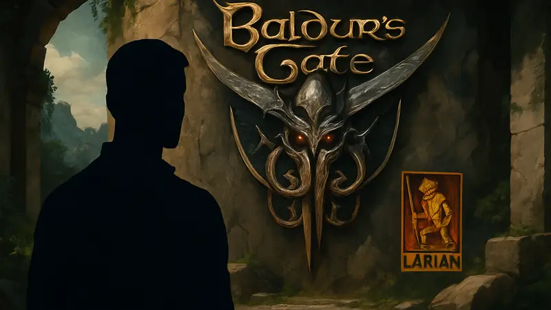 Эмблема игры Baldur's Gate 3 с логотипом Larian Studios