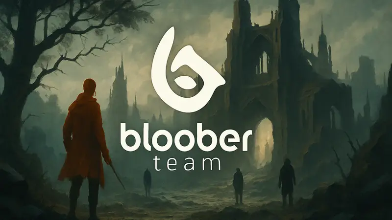 Логотип Bloober Team на фоне концепт-арта нового амбициозного проекта или загадочного эксклюзива для Nintendo.