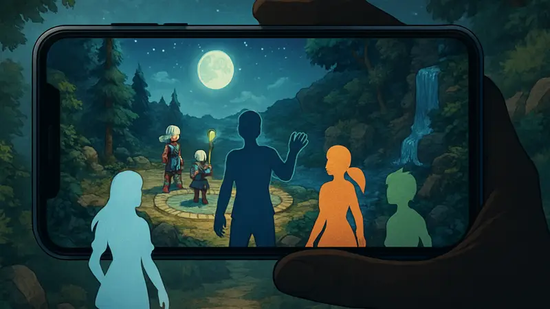 Персонажи JRPG Sea of Stars на мобильном телефоне, демонстрирующие особенности мобильного порта.