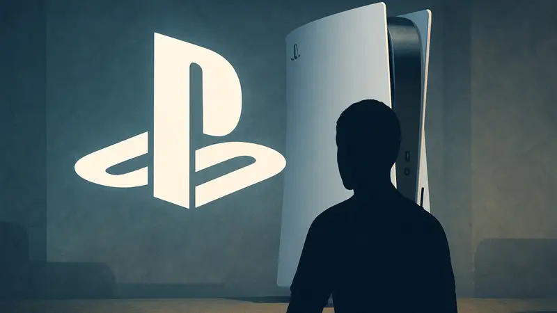 Логотип PlayStation на фоне консоли, символизирующий новую стратегию Sony по уникальному опыту