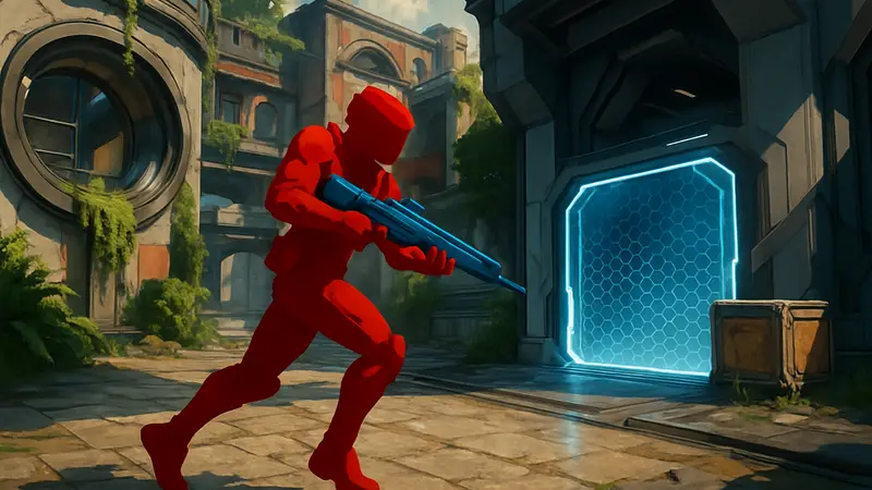 Скриншот из Empulse, динамичного шутера от 1047 Games. На изображении видно персонажа в движении.