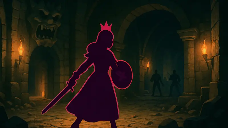 Принцесса Пончик из Dungeon Crawler Carl в игровой сцене
