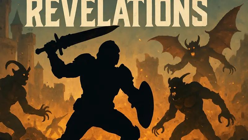 Главный герой Doom: The Dark Ages сражается с демонами на фоне логотипа Revelations DLC.