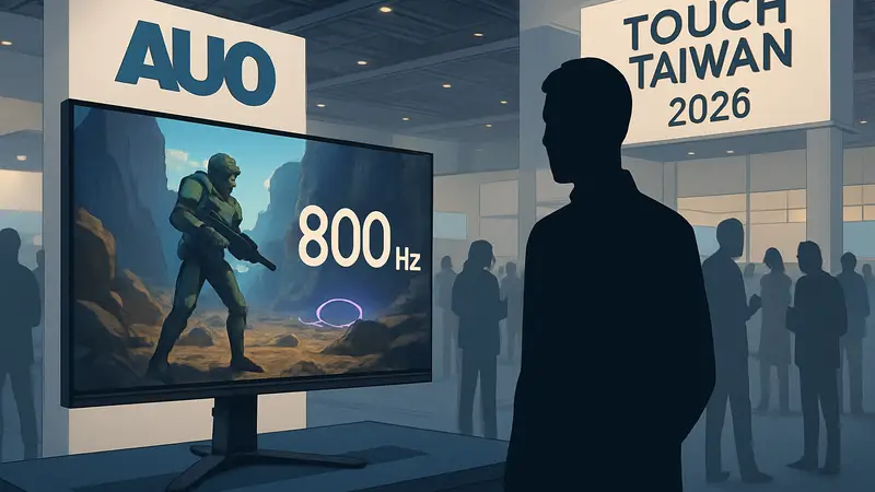 Игровой монитор AUO с частотой 800 Гц на выставке Touch Taiwan 2026