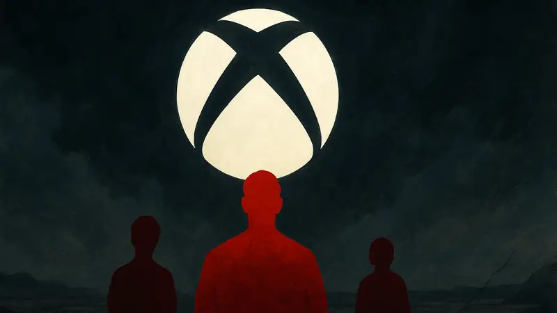Логотип Xbox на черном фоне, отражающий сложности платформы