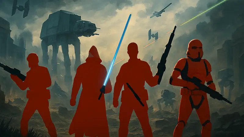 Персонажи Star Wars Zero Company, готовящиеся к бою, символизирующие перманентную смерть