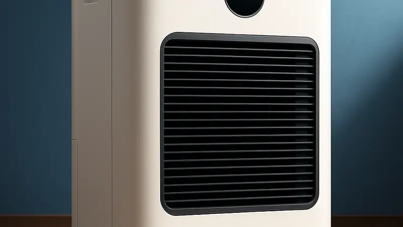 Изображение осушителя и очистителя воздуха Xiaomi Mijia Inverter Purifying Dehumidifier Max, демонстрирующее его дизайн.