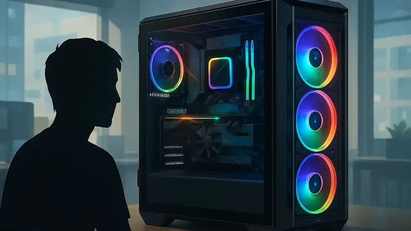 Игровой корпус Phanteks XT View Matrix с RGB-подсветкой и прозрачной боковой панелью.