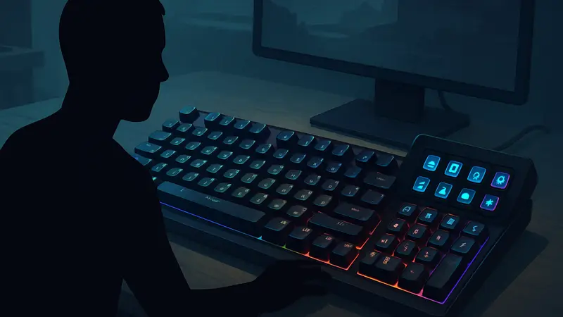 Геймерская клавиатура Corsair Galleon 100 SD с подсвеченными клавишами и встроенным Stream Deck.