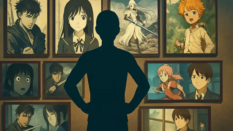 Различные обложки манги и кадры из аниме-адаптаций