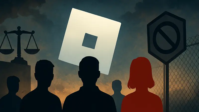 Логотип Roblox на фоне ужесточения модерации и банов для нарушителей