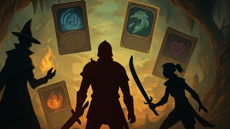 Обложка игры Slay the Spire 2 с изображением персонажей и карт