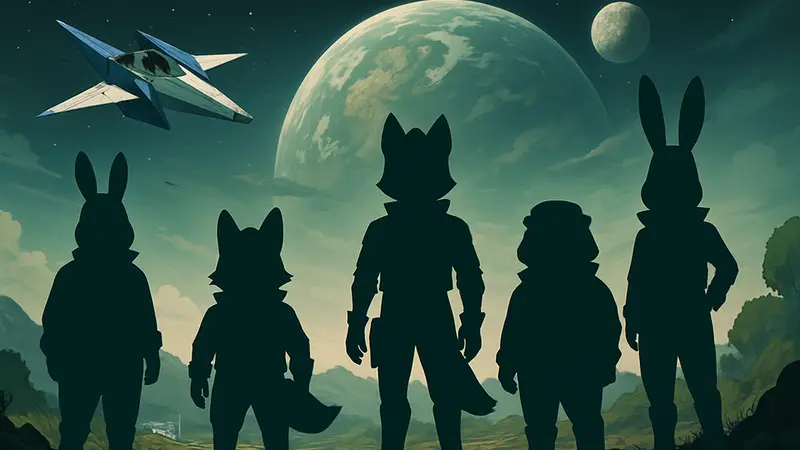 Обновленный дизайн персонажей Star Fox, демонстрирующий изменения внешнего вида команды