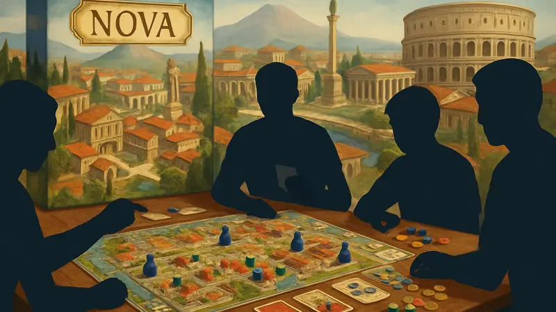 Изображение настольной игры Nova Roma с элементами Древнего Рима