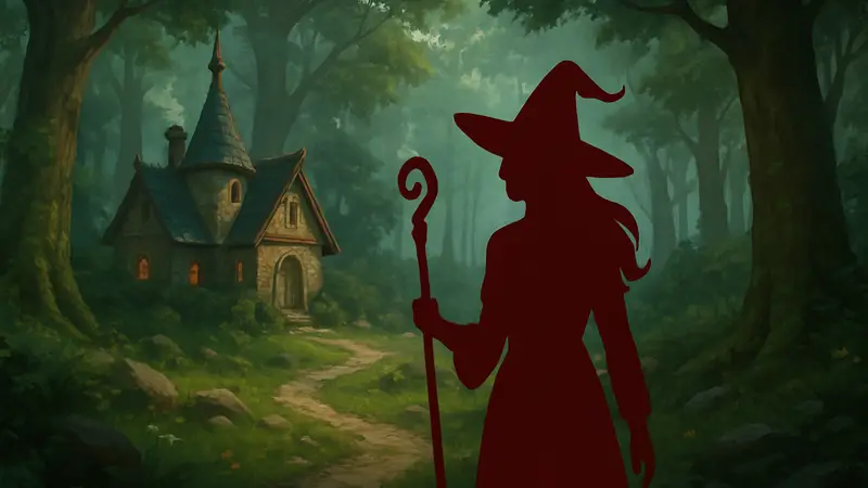 Скриншот из игры Witchspire с ведьмой в лесу