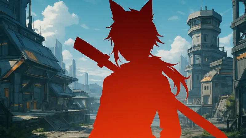 Фан-арт или официальный арт оператора Lupo из игры Arknights: Endfield, изображающий персонажа в стиле аниме.