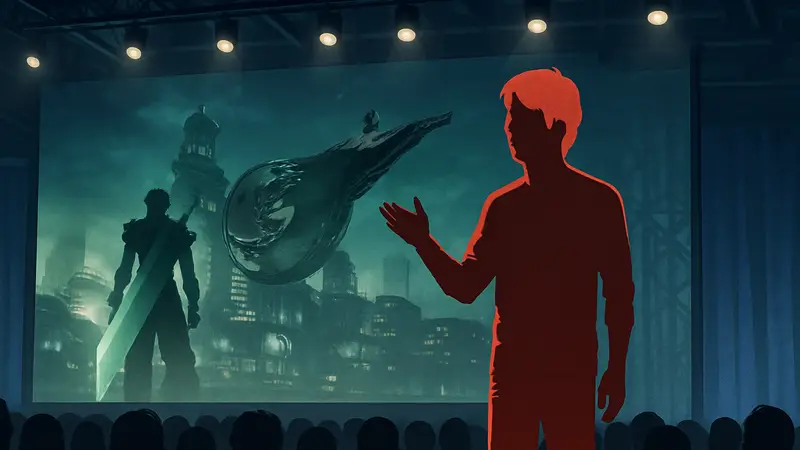 Наоки Хамагути, директор Final Fantasy 7 Remake, на сцене мероприятия Fan Fest.