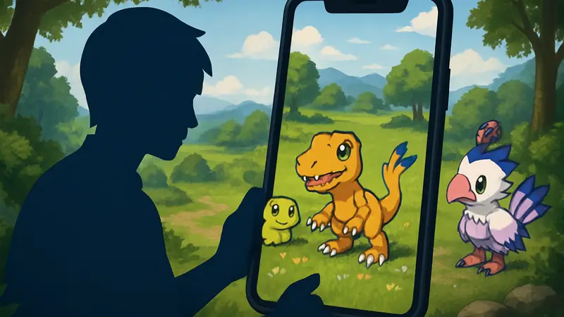 Трейлер Digimon UP: скриншот игрового процесса с пиксельными дигимонами