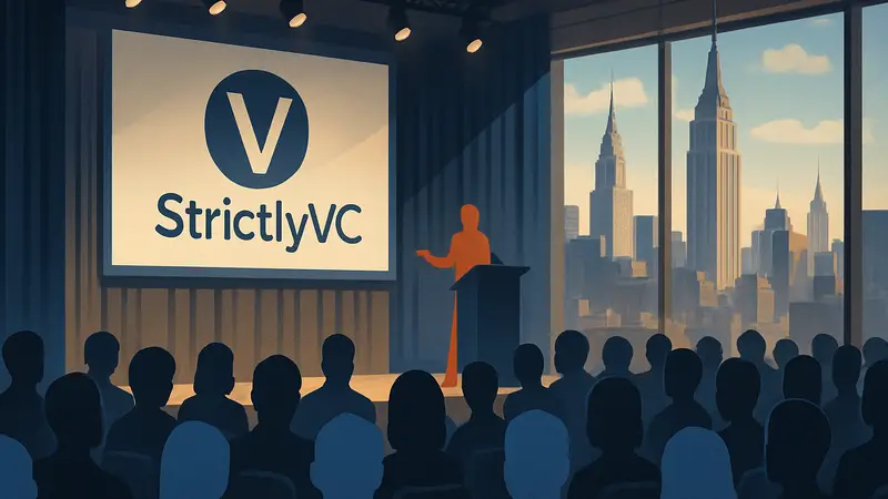 Сцена конференции StrictlyVC в Нью-Йорке