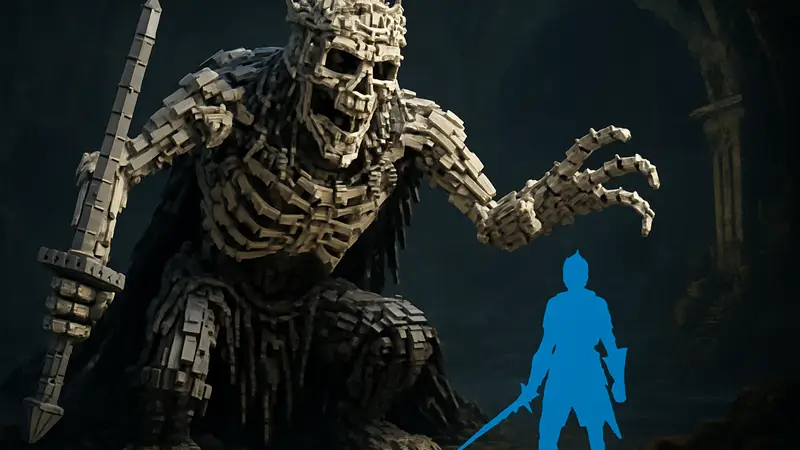 Детализированная LEGO-модель босса Повелителя Волн Волмира из игры Dark Souls 3, созданная фанатом.