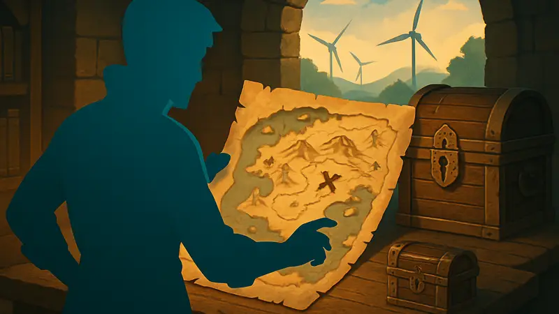 Гайд по квесту «Пятнадцать человек на сундук мертвеца» в игре Windrose с изображением карты сокровищ