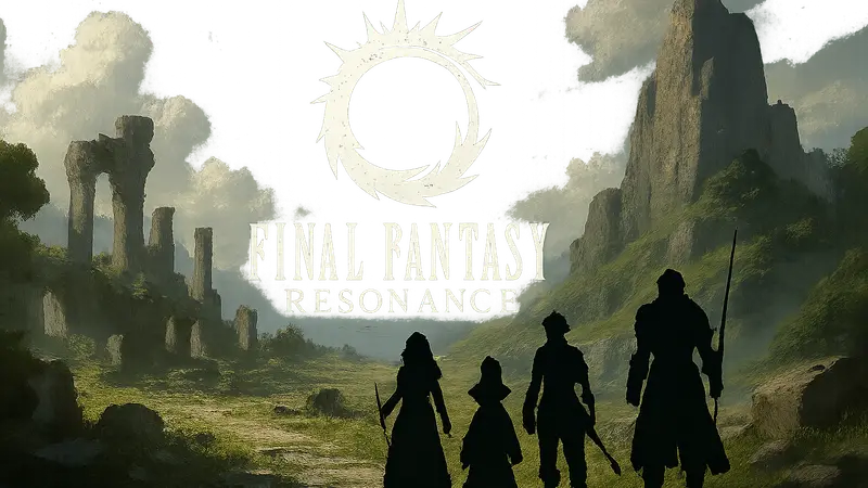 Логотип Final Fantasy Resonance, символизирующий возвращение к пошаговым боям в серии.