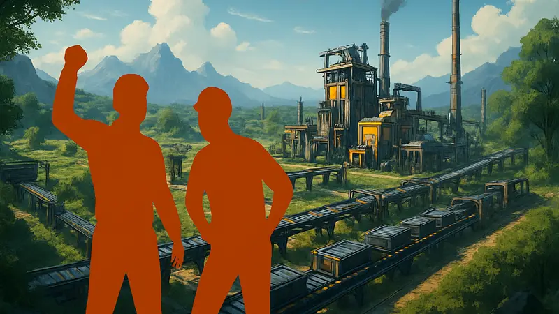 Скриншот игры, похожей на Satisfactory, доступной бесплатно в Steam.