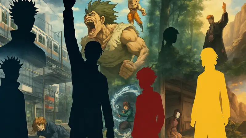 Сцены из аниме Jujutsu Kaisen и других культовых аниме-сериалов