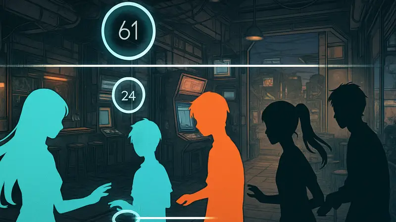 Скриншот из ритм-экшена Cytus II с персонажами и игровым интерфейсом.