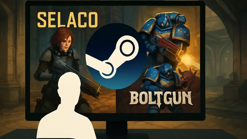 Благотворительный набор игр Steam, включающий Selaco и Boltgun. PC игры.