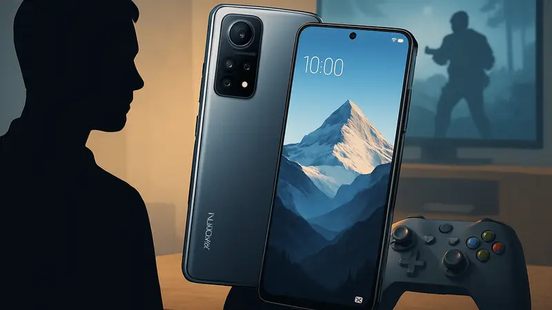 Смартфон Xiaomi 17T Pro на фоне игрового контроллера, демонстрирующий свои возможности.