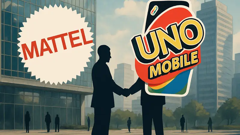 Логотипы Mattel и Uno Mobile, символизирующие сделку по приобретению разработчиков у NetEase.