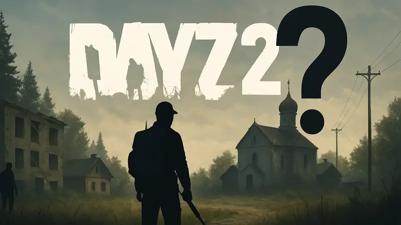 Логотип DayZ 2 с намёком на вопрос, реальна ли торговая марка или это шутка.
