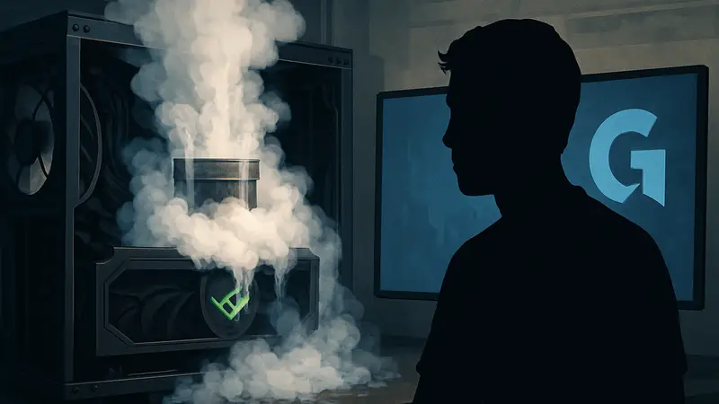 Сухой лёд на компонентах игрового компьютера для экстремального охлаждения