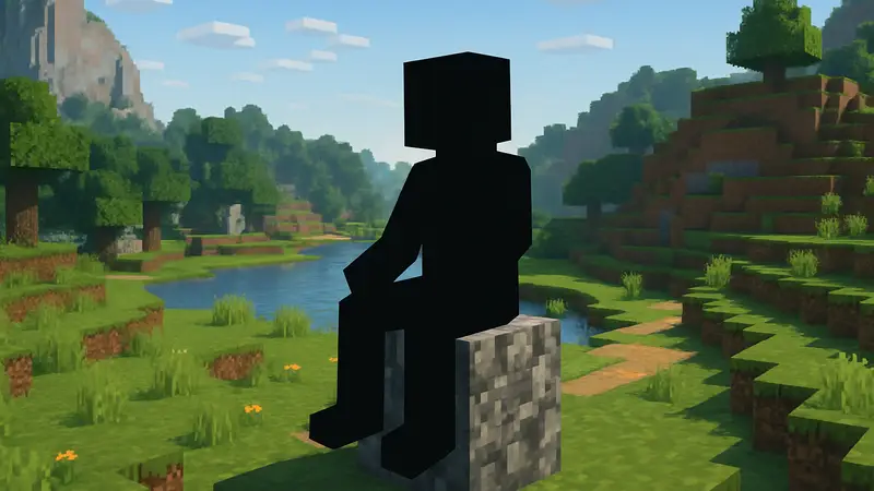 Игровой персонаж Minecraft сидит на блоке, демонстрируя новую функцию, которую ждали 17 лет.