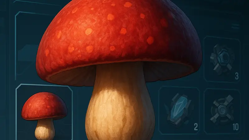 Изображение игрового предмета Красный Боровик из Arknights: Endfield на фоне игрового интерфейса