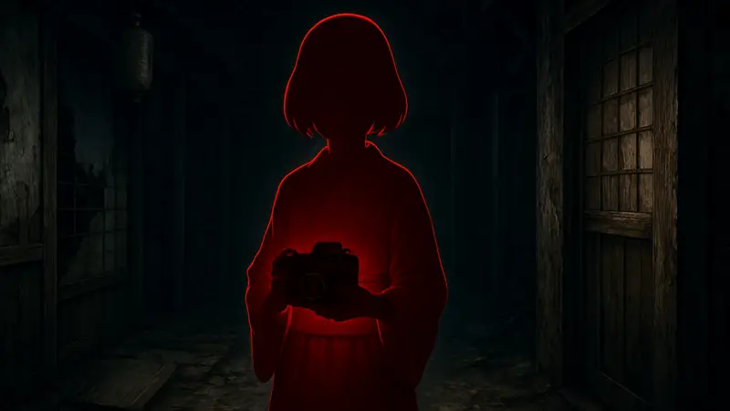Читосе Тачибана из Fatal Frame 2 Remake в тёмной локации