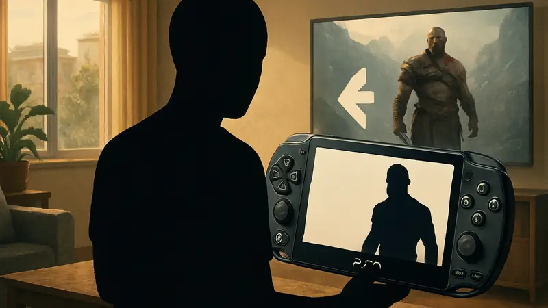 Концепт новой портативной консоли PlayStation, символизирующий обратную совместимость