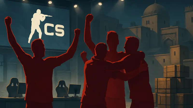 Киберспортивная команда HEROIC празднует победу над Gaimin Gladiators на турнире по CS2.