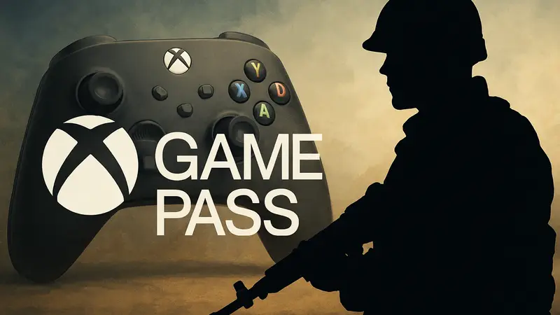 Логотип Xbox Game Pass на фоне контроллера Xbox, рядом с надписью Call of Duty, символизирующей изменение цен.