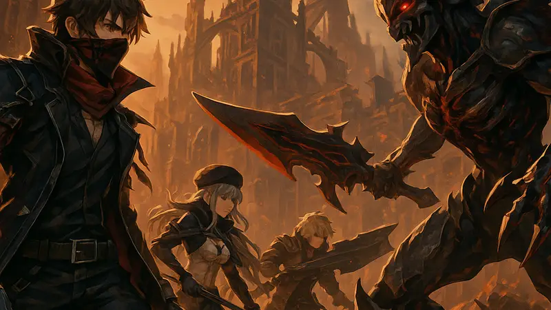 Кадр из игры Code Vein 2 с персонажами или боевыми сценами