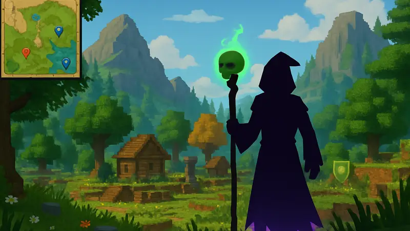 Скриншот из Hytale с новыми элементами интерфейса или некромантом
