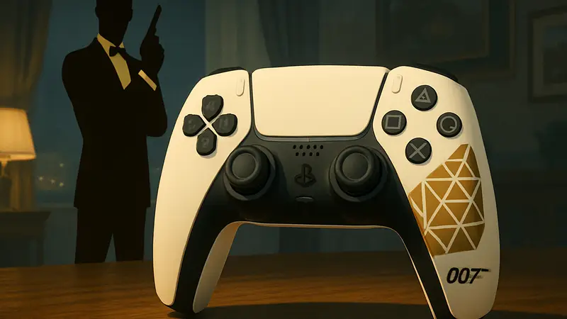 Лимитированный контроллер DualSense для 007 First Light с необычным дизайном.
